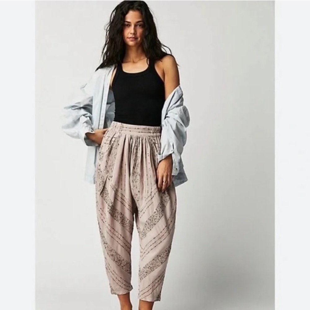 Free People NWOT Once Upon a Yarn Dye Pants with Pockets in Keepsake Lilac